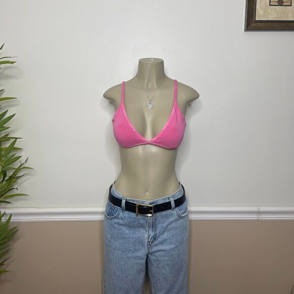 SKIMS LOGO TRIANGLE BRALETTE BRA - BUBBLEGUM PINK - Picture 5 of 9